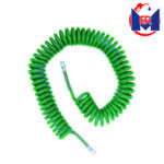 Manguera Aire Agua Espiral Color Verde con Conexiones